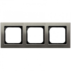 OSPEL SONATA Ramka potrójna stal inox pozioma i pionowa metal R-3RM/37