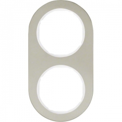 HAGER POLO Berker Serie R.classic Ramka 2-krotna aluminium biały środek 10122074
