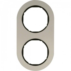 HAGER POLO Berker Serie R.classic Ramka 2-krotna alumin. czarny środek 10122084