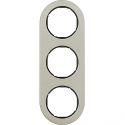 HAGER POLO Berker Serie R.classic Ramka 3-krotna stal czarny środek 10132004