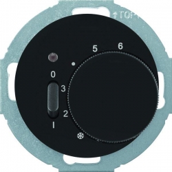 HAGER POLO Berker R.classic Regulator temp. pom. st.zwierny czarny 20302035