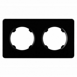 Premiumlux PREMIUMLINE ramka podwójna plastikowa czarna OVA1002B
