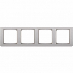 HAGER POLO Berker Q.1 Ramka poczwórna uniwersalna aluminium aksamit 10146084