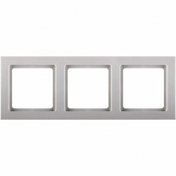 HAGER POLO Berker Q.3 Ramka potrójna pozioma / pion aluminium aksamit 10136094