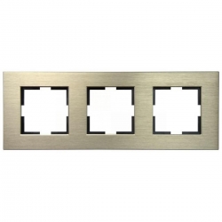 VIKO ARTLINE Ramka potrójna pozioma aluminium brązowa 92182303