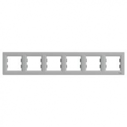 SCHNEIDER ELECTRIC ASFORA Ramka sześciokrotna pozioma aluminium EPH5800661