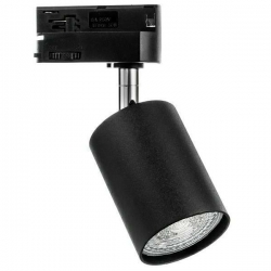 Lampa SIENA-Track-ALU-B/S-1F czarna ze srebrnym przegubem 1xgu10 LUXsystem-1F (na szynę jednofazową)