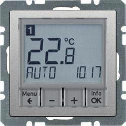 HAGER POLO Berker Q.1 Q.3 Q.3 Regulator temperatury alu aksamit 20446084