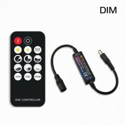 Ściemniacz LED RF radiowy czarny RF-M1 6A 5-24VDC 5V-30W 12V-72W 24V-144W wtyczkowy