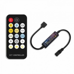 Kontroler led CCT dual-white RF-M2 6A 5-24VDC 5V-30W 12V-72W 24V-144W wtyczkowy mini radiowy czarny