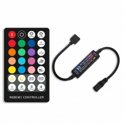 Kontroler led RGBW RF-M5 6A 5-24VDC 5V-30W 12V-72W 24V-144W wtyczkowy mini radiowy czarny