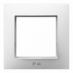 OSPEL ARIA BIAŁY Ramka pojedyncza do łączników IP-44 RH-1U/00