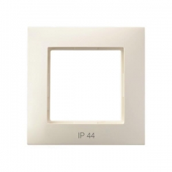 OSPEL ARIA ECRU Ramka pojedyncza do łączników IP-44 RH-1U/27