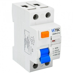 Wyłącznik różnicowoprądowy 2P 40A 30mA typ AC LC-Tec EBS9RN-2P/30/40/AC 5902838492673