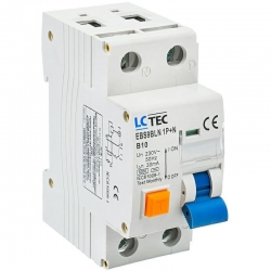 Wyłącznik różnicowoprądowy z członem nadprądowym 1P+N 10A 30mA typ AC LC-Tec EBS9BLN-30/10/AC 5902838491171