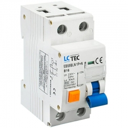Wyłącznik różnicowoprądowy z członem nadprądowym 1P+N 16A 30mA typ AC LC-Tec EBS9BLN-30/16/AC 5902838491164