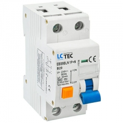 Wyłącznik różnicowoprądowy z członem nadprądowym 1P+N 20A 30mA typ AC LC-Tec EBS9BLN-30/20/AC 5902838491515