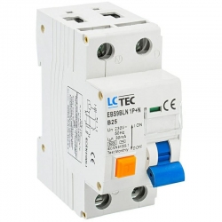 Wyłącznik różnicowoprądowy z członem nadprądowym 1P+N 25A 30mA typ AC LC-Tec EBS9BLN-30/25/AC 5902838491522