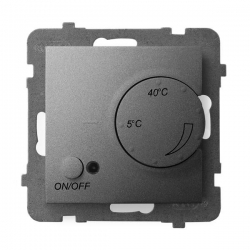OSPEL ARIA SZARY MAT Regulator temperatury z czujnikiem podpodłogowym RTP-1U/m/70