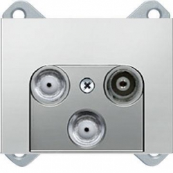 HAGER POLO Berker K.5 Gniazdo końcowe TV-2xSAT aluminium 53455331+12017013