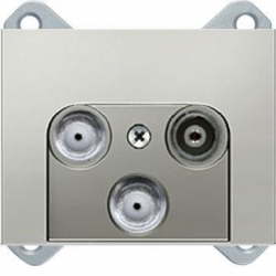 HAGER POLO Berker K.5 Gniazdo końcowe TV-2xSAT stal szlach. 53455331+12017014