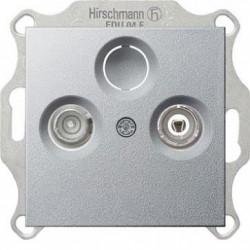 Gniazdo RTV przelotowe Gira System 55 aluminium