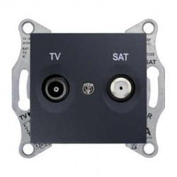 SCHNEIDER ELECTRIC SEDNA Gniazdo antenowe TV/SAT przelotowe 4dB grafitowe SDN3401970