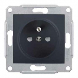 SCHNEIDER ELECTRIC SEDNA Gniazdo pojedyncze z/u 16A grafit SDN2800170