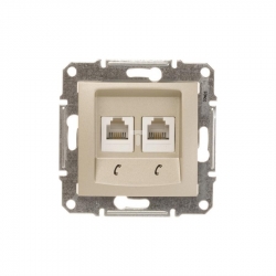 SCHNEIDER ELECTRIC Sedna Gniazdo telefoniczne podwójne RJ11 satyna SDN4201168
