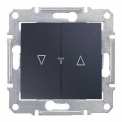 SCHNEIDER ELECTRIC SEDNA Łącznik żaluzjowy 2-biegunowy z blokadą mechaniczną grafit SDN1300370
