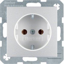 HAGER POLO Berker B.3/B.7 Gniazdo poj. SCHUKO 16A aluminium 47431404