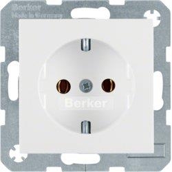 HAGER POLO Berker B.3/B.7 Gniazdo SCHUKO 16A biały mat 47431909