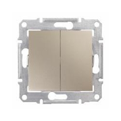 SCHNEIDER ELECTRIC Sedna Łącznik schodowy podwójny 10AX satyna IP20 SDN0600168