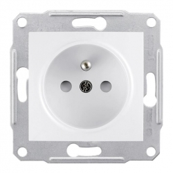 SCHNEIDER ELECTRIC Sedna Gniazdo pojedyncze z/u 16A białe SDN2800121