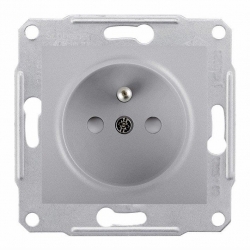 SCHNEIDER ELECTRIC Sedna Gniazdo pojedyncze z/u 16A aluminium SDN2800160