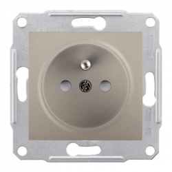 SCHNEIDER ELECTRIC Sedna Gniazdo pojedyncze z/u 16A satyna SDN2800168