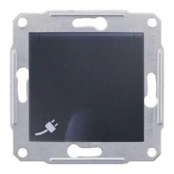 SCHNEIDER ELECTRIC Sedna Gniazdo hermetyczne  pojedyncze z/u IP44 grafit SDN2800370