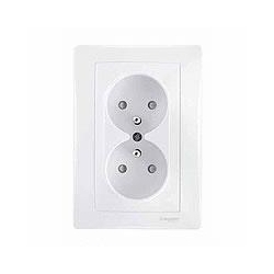 SCHNEIDER ELECTRIC Sedna Gniazdo podwójne z/u 16A IP20 białe SDN2800621