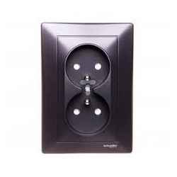 SCHNEIDER ELECTRIC SEDNA Gniazdo podwójne z/u 16A grafitowe SDN2800670