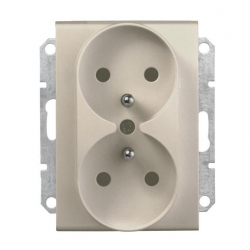 SCHNEIDER ELECTRIC Sedna Gniazdo podwójne z/u 16A satyna SDN2800968