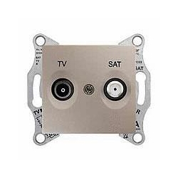 SCHNEIDER ELECTRIC Sedna Gniazdo antenowe TV/SAT końcowe satynowe SDN3401668