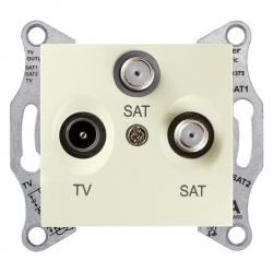 SCHNEIDER ELECTRIC Sedna Gniazdo antenowe TV/SAT/SAT końcowe kremowe SDN3502123