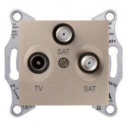 SCHNEIDER ELECTRIC Sedna Gniazdo antenowe TV/SAT/SAT koncowe satyna SDN3502168
