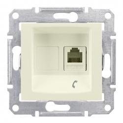 SCHNEIDER ELECTRIC Sedna Gniazdo telefoniczne pojedyncze RJ11 kremowe SDN4101123