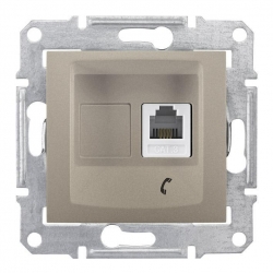 SCHNEIDER ELECTRIC Sedna Gniazdo telefoniczne pojedyncze RJ11 satynowe SDN4101168