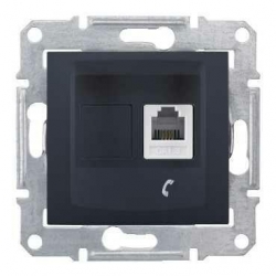 SCHNEIDER ELECTRIC sedna Gniazdo telefoniczne pojedyncze RJ11 grafitowe SDN4101170