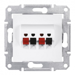 SCHNEIDER ELECTRIC Sedna Gniazdo głośnikowe podwójne białe SDN5400121