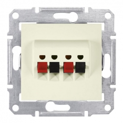 SCHNEIDER ELECTRIC Sedna Gniazdo głośnikowe podwójne kremowe SDN5400123