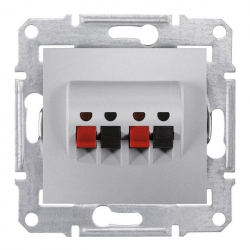 SCHNEIDER ELECTRIC Sedna Gniazdo głośnikowe podwójne aluminium SDN5400160