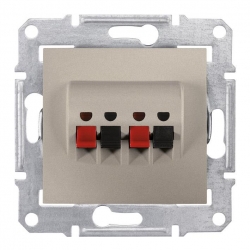 SCHNEIDER ELECTRIC Sedna Gniazdo głośnikowe podwójne satynowe SDN5400168
